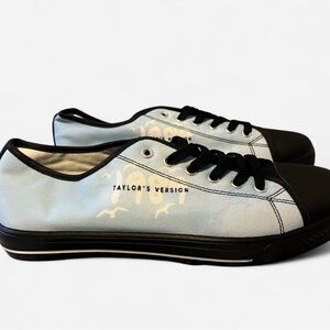 Taylor Swift 1989 Taylor's Version Black and Light Blue Sneakers